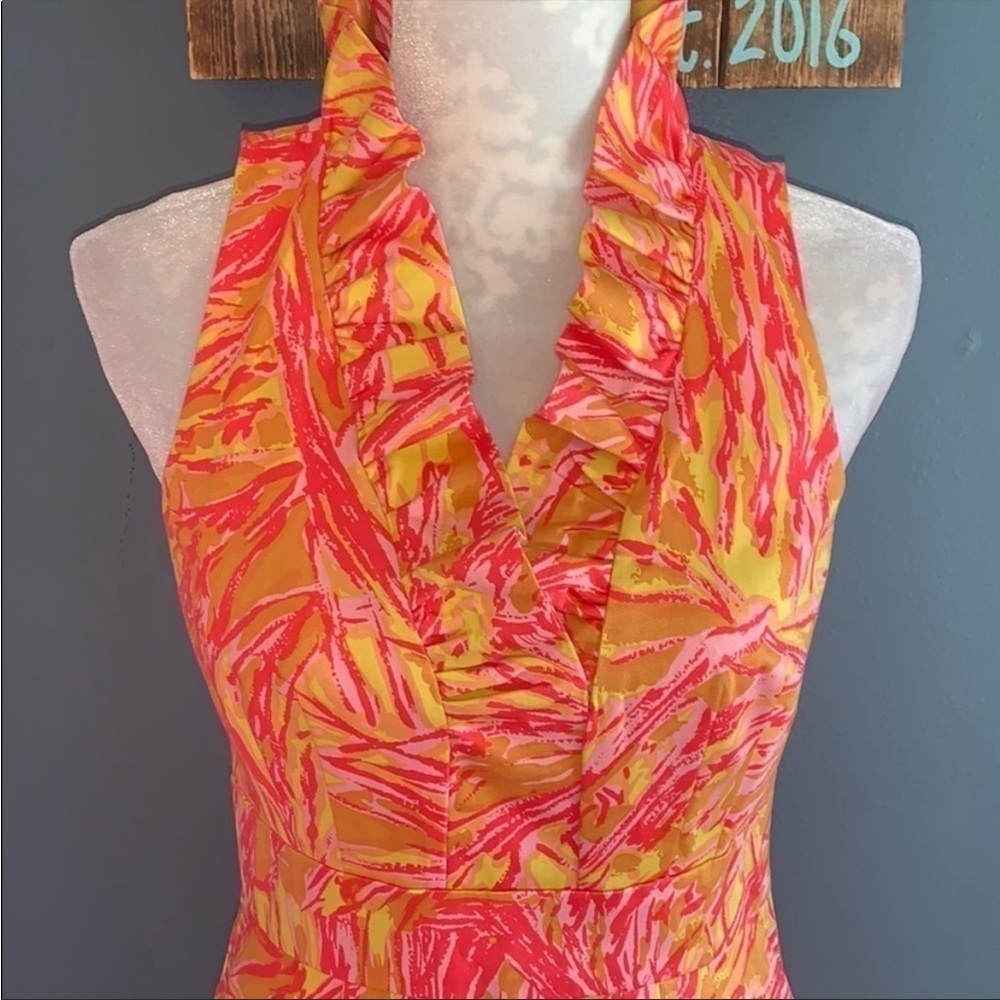 Just… Taylor Ruffle Neck Sleeveless Dress Sz 6 EUC - Picture 2 of 7